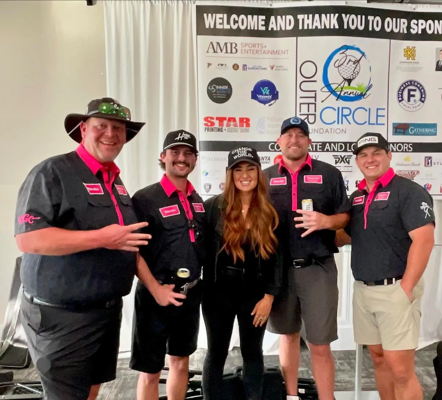 Guests gathered at an Outer Circle Foundation golf outing