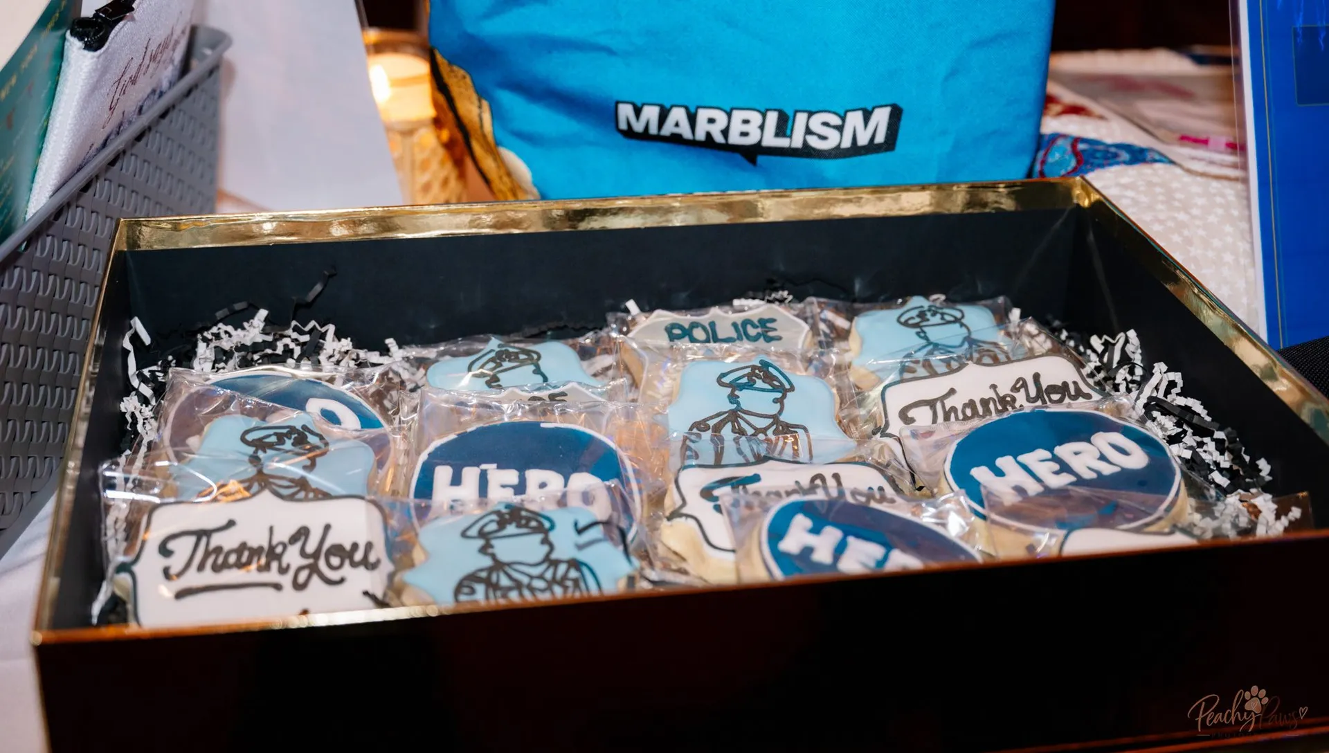 Thank-you cookies prepared for veterans and first responders
