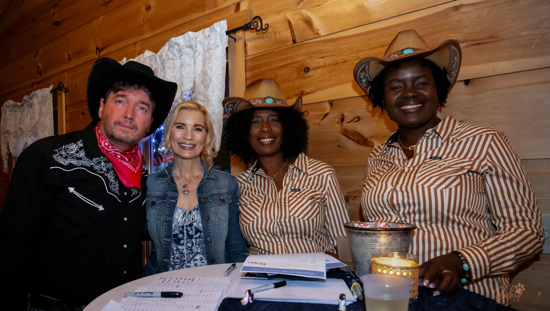 Outer Circle Foundation volunteers welcoming guests at the Blue Jean Ball