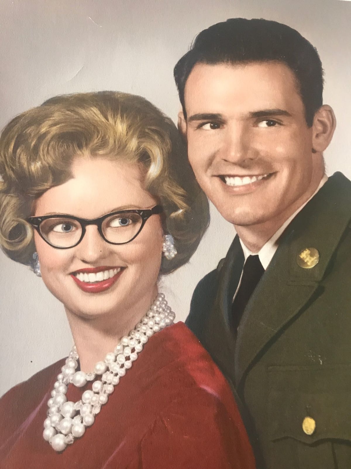 Herman Payne in his U.S. Army uniform with his wife